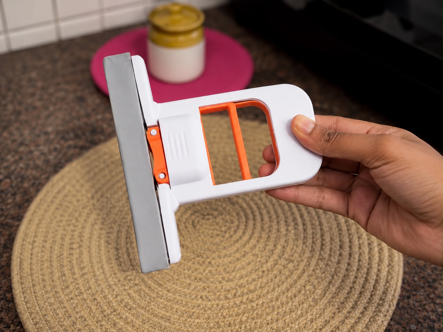 2-in-1 Foldable Glass Cleaning Squeegee & Surface Scraper